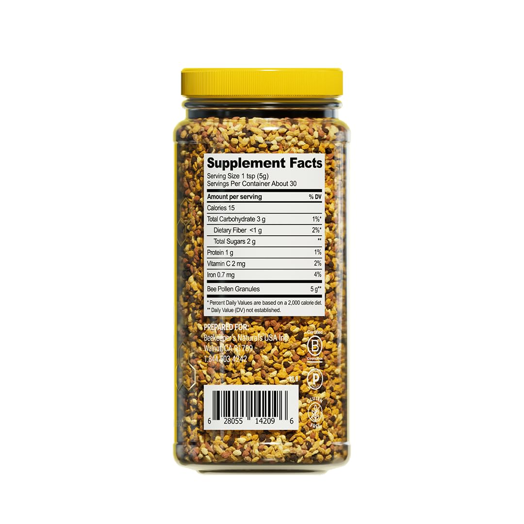 Beekeeper's Naturals 100% Raw Bee Pollen Granules - 5.2 oz - image 9