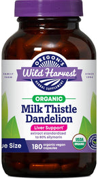 Oregon's Wild Harvest Milk Thistle Dandelion Liver Support - 180 Capsules