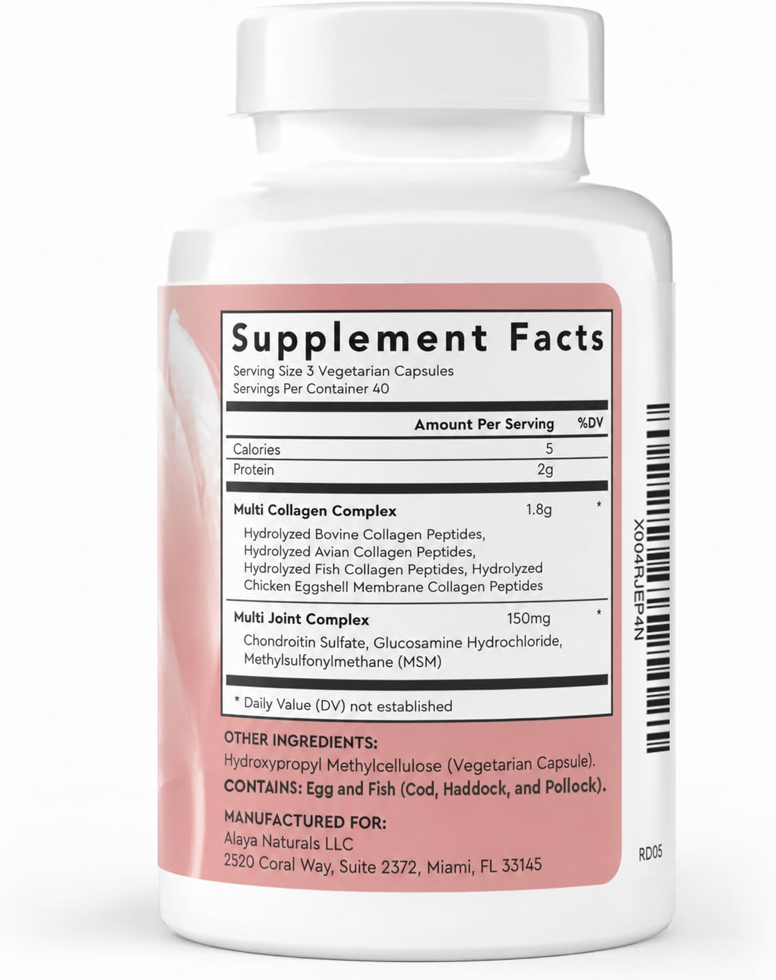 Alaya Naturals Multi Collagen 5 Types Capsules - 120 Count - image 2