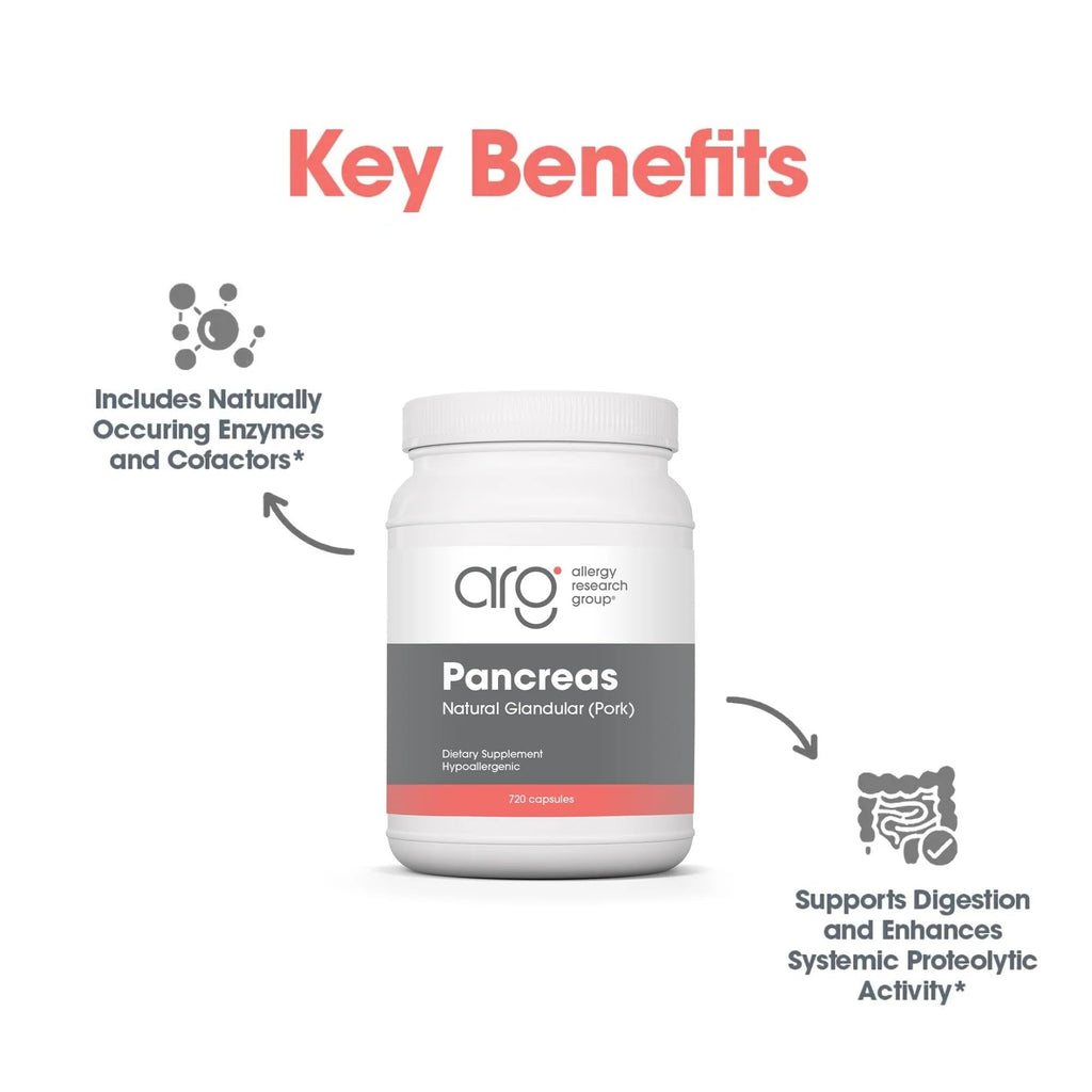 Allergy Research Group Pancreas Natural Glandular 425 mg - 720 Capsules - image 5
