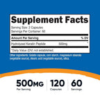 Nutricost Keratin Hydrolized Peptide - 120 Capsules - image 2