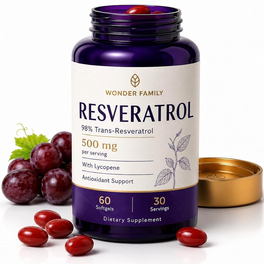 WONDER FAMILY Resveratrol Supplement 500mg