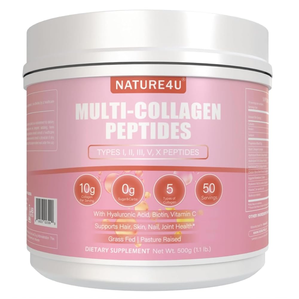 Nature4U Multi Collagen Peptides Powder - 1.1 lb