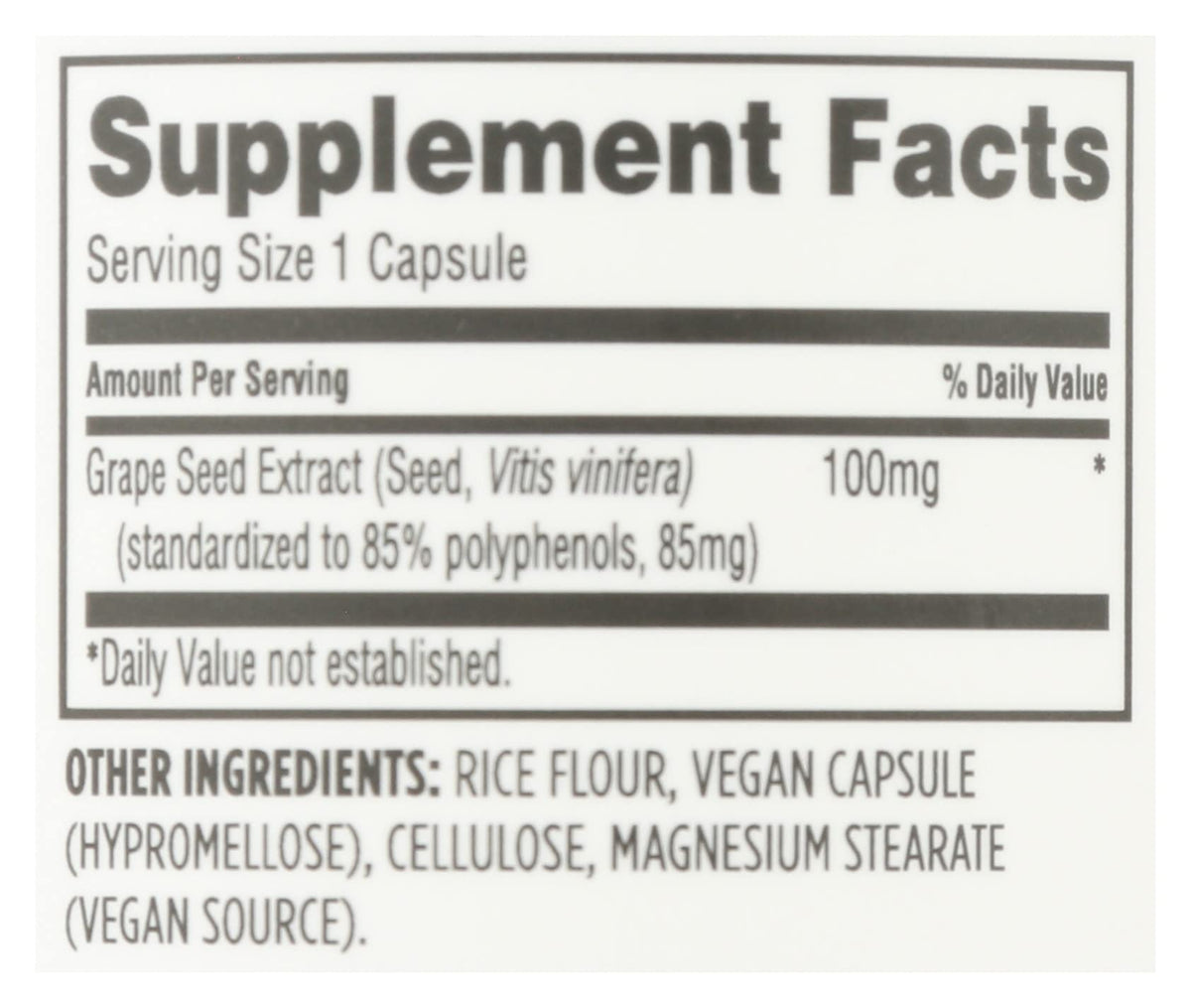 Whole Foods Market Grapeseed Extract 100mg - 120 Capsules - image 4