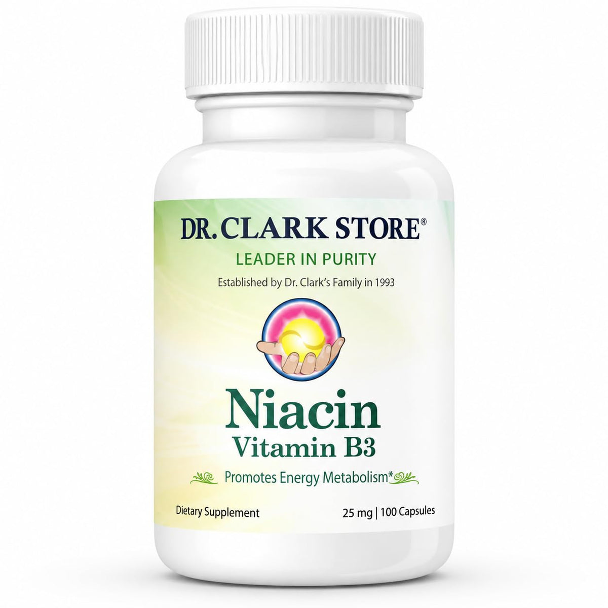 Dr Clark Niacin Supplement Vitamin B3 25mg - 100 Capsules