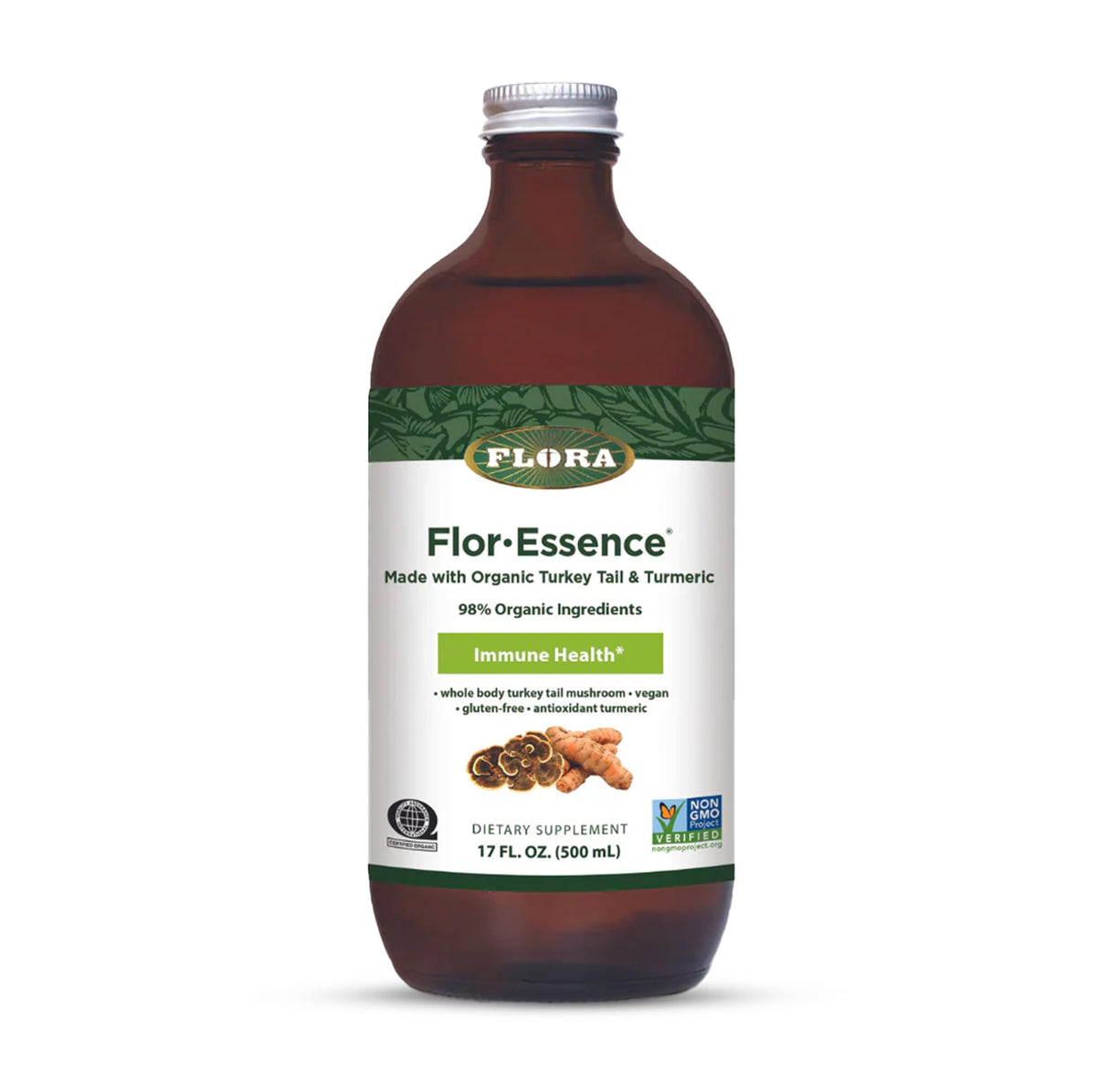 Flora Health Flor-Essence with Turkey Tail & Turmeric