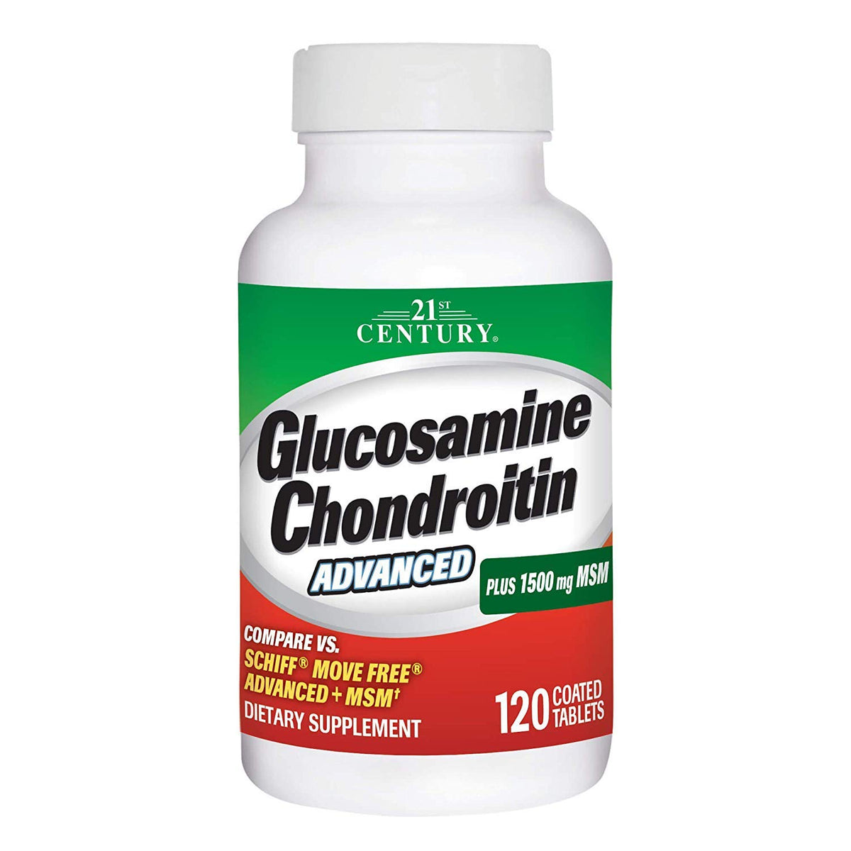 21st Century Glucosamine Chondroitin Advanced Plus MSM - 120 Tablets
