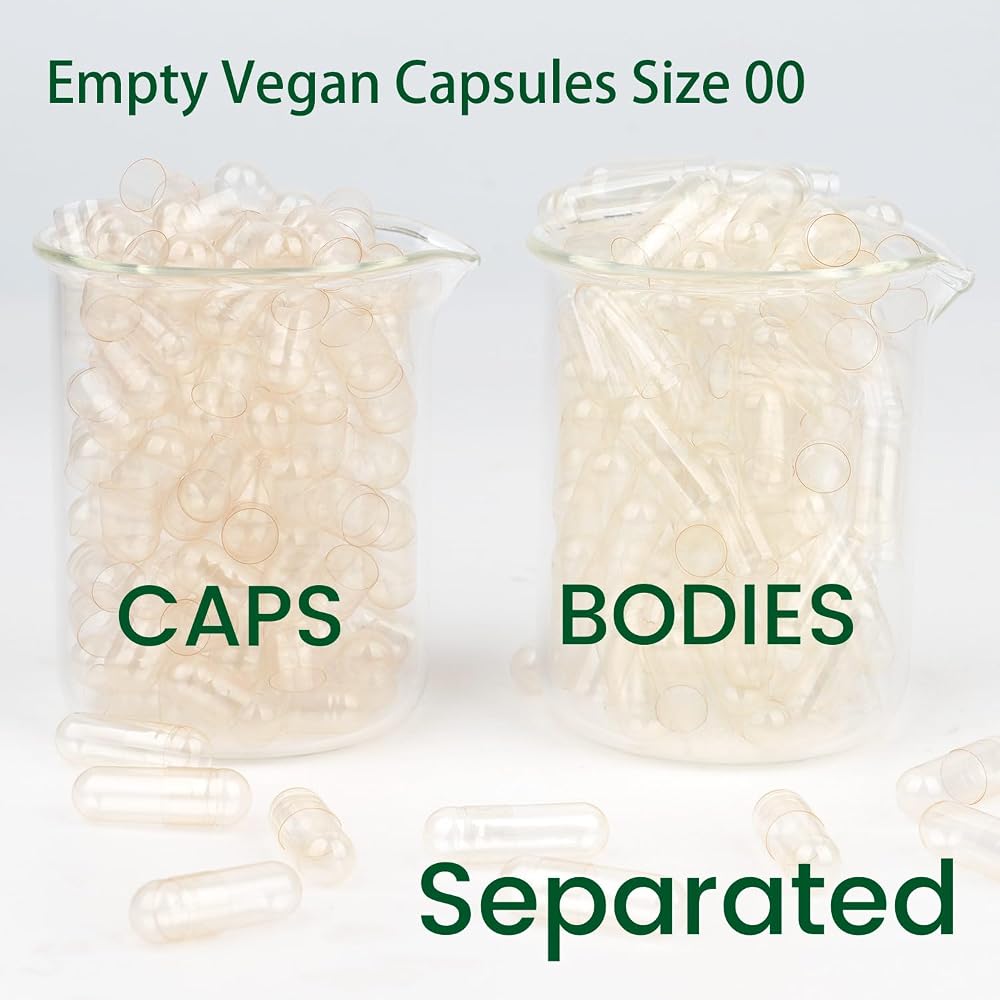 CAPSLogist Size 00 Empty Capsules - Empty Vegetarian Capsules