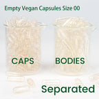 CAPSLogist Size 00 Empty Capsules - Empty Vegetarian Capsules
