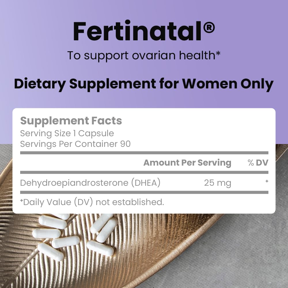 Fertinatal Micronized DHEA 25mg Fertility Supplement - 84 Capsules - image 7