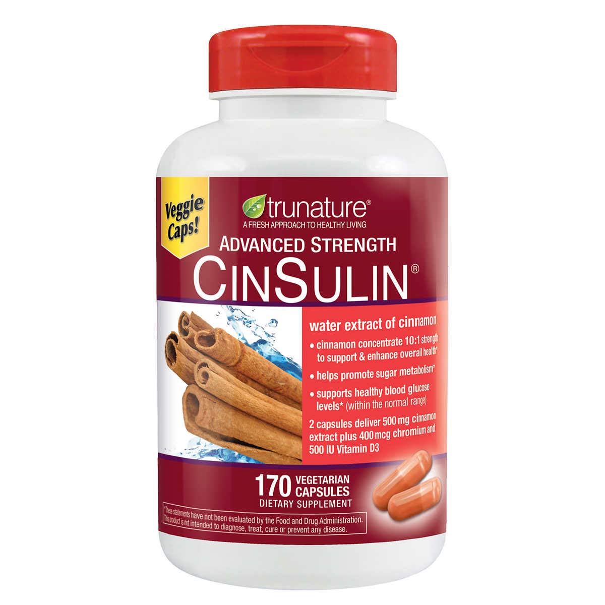 TruNature Advanced Strength Cinsulin - 170 Capsules