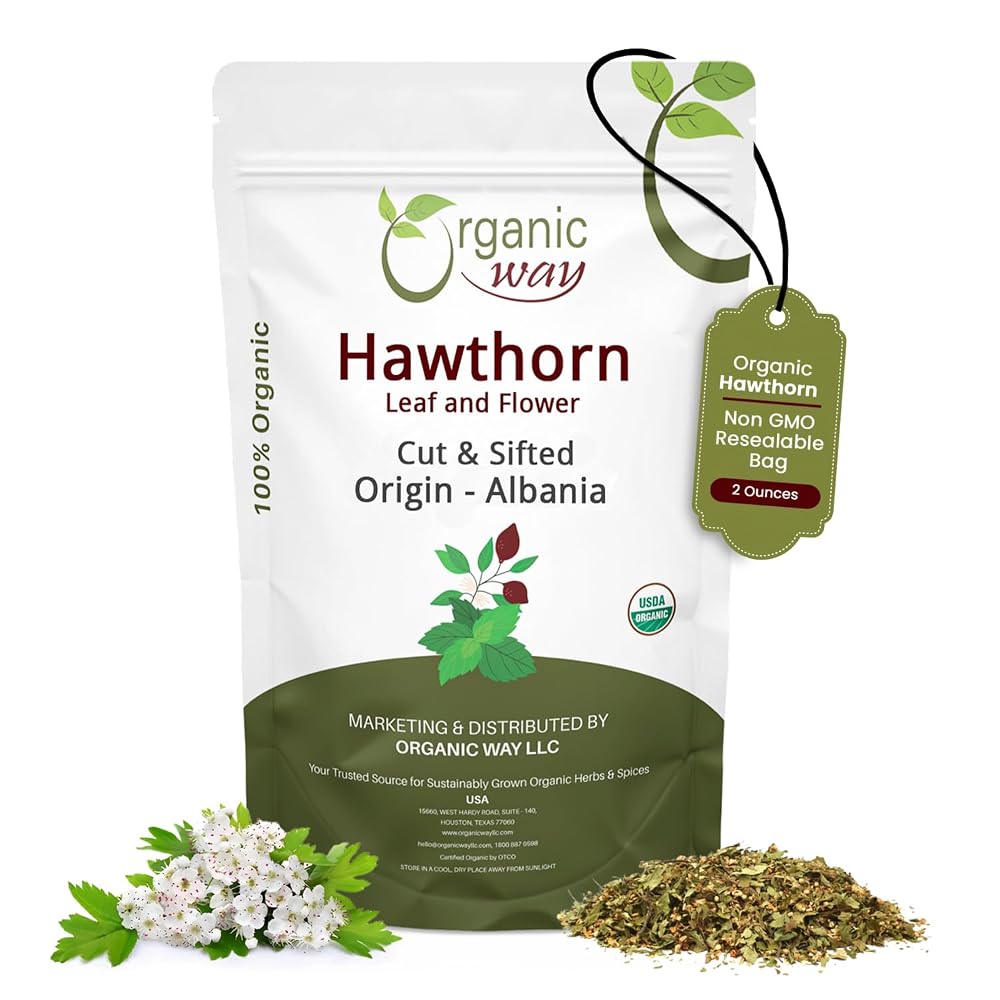 Organic Way Hawthorn Leaf and Flower Cut & Sifted (Crataegus