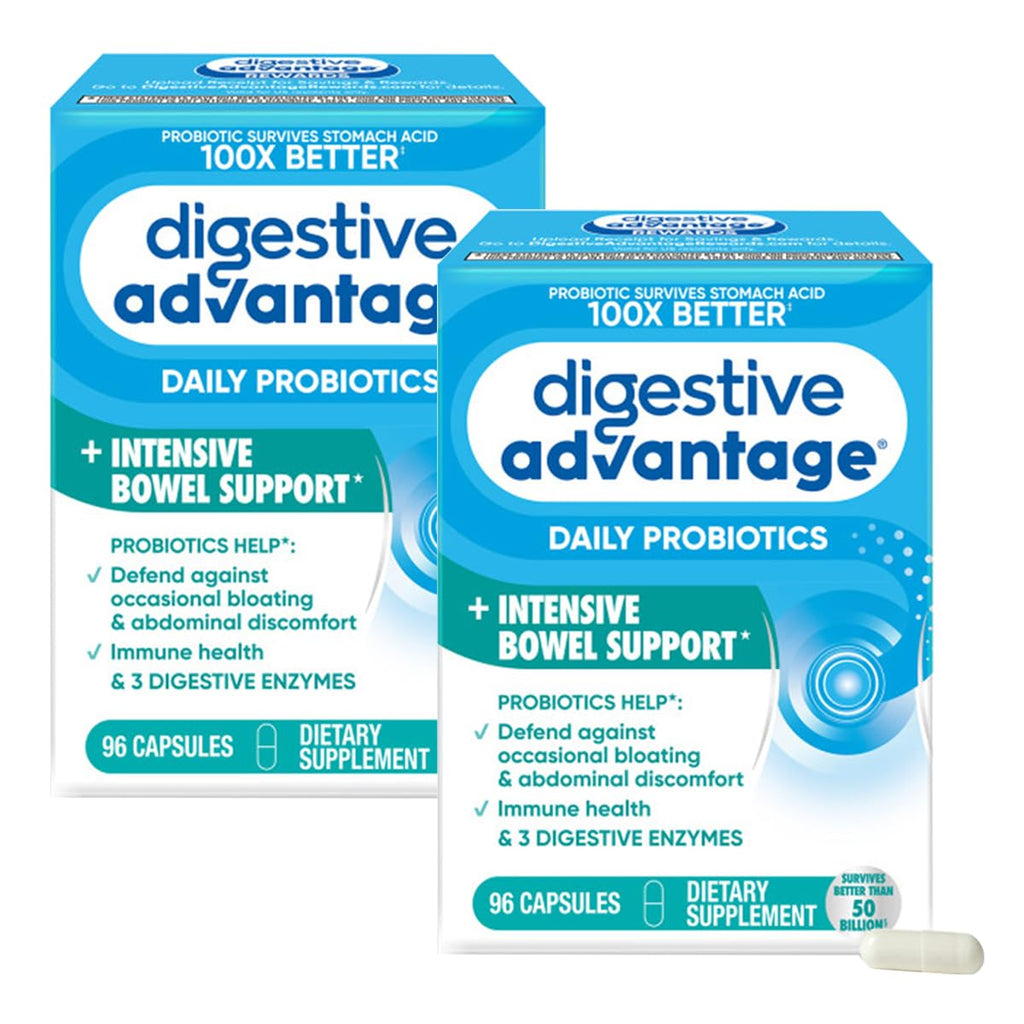 Digestive Advantage IBS Probiotics with Digestive Enzymes - 96 Capsules