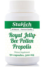 Stakich Royal Jelly Bee Pollen Propolis 500 mg - 90 Capsules