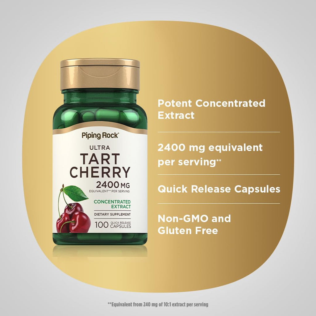 Piping Rock Tart Cherry Capsules Concentrated Extract - 100 Count - image 4
