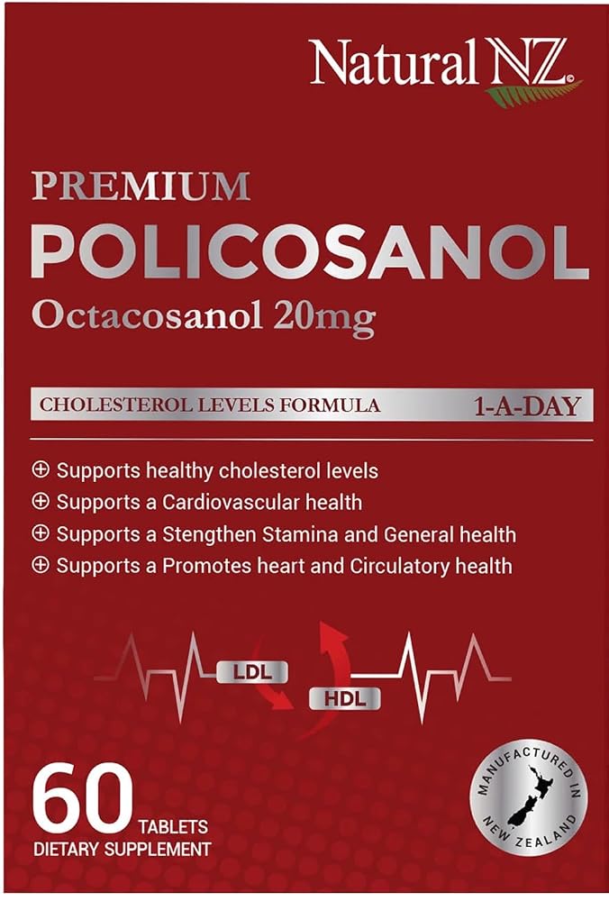 Natural NZ Policosanol 33.4mg (Otacosanol 20mg) 1-A-Day 60 Tablets