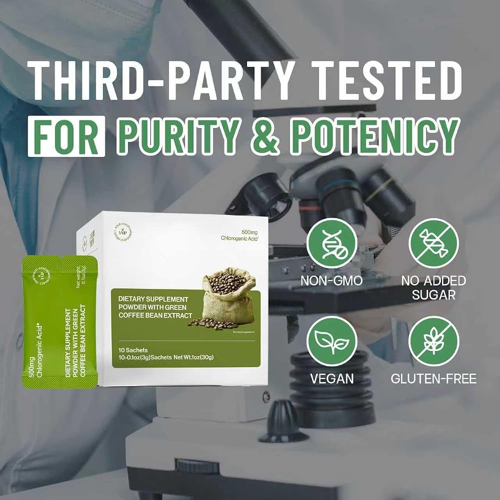 YVIP Green Coffee Bean Extract Powder 500mg – 10 Sachets - image 5