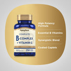 Piping Rock Vitamin B Complex with Vitamin C - 250 Caplets - image 4