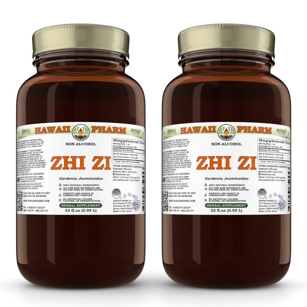 Hawaii Pharm Zhi Zi Gardenia Fruit Alcohol-Free Extract - 32 fl oz - image 3
