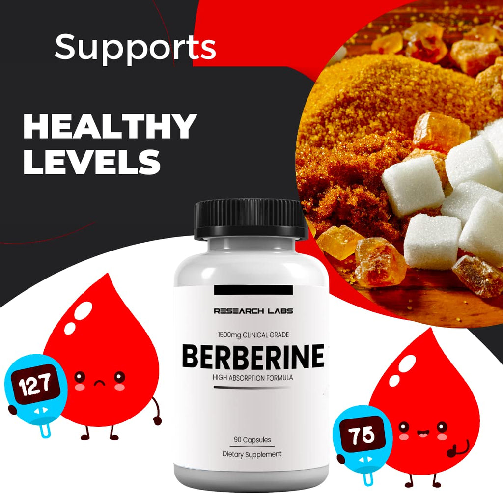 Research Labs Berberine 500mg High Absorption - 180 Capsules - image 2