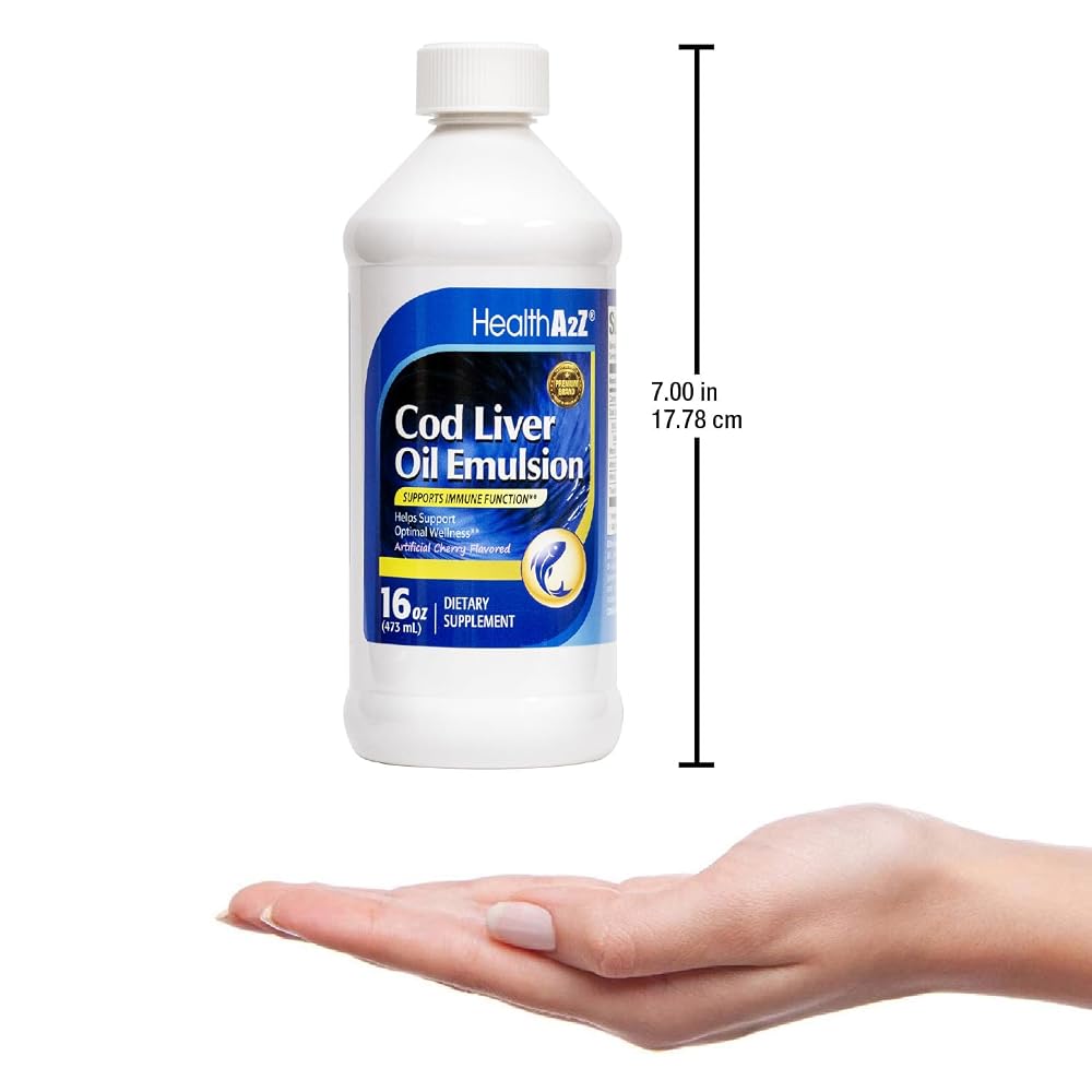 HealthA2Z Cod Liver Oil with Vitamins A, D & E - 16 Fl Oz - image 5