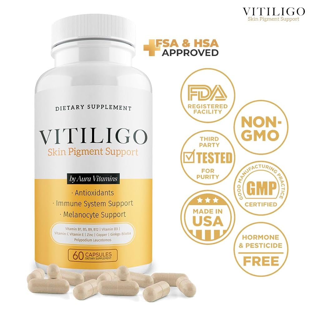AURA VITAMINS Dermawonder Vitiligo Capsules 60 Count