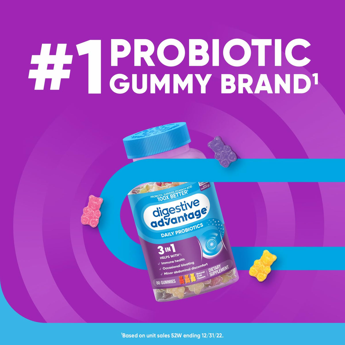 Digestive Advantage Probiotics Daily Probiotic Gummies