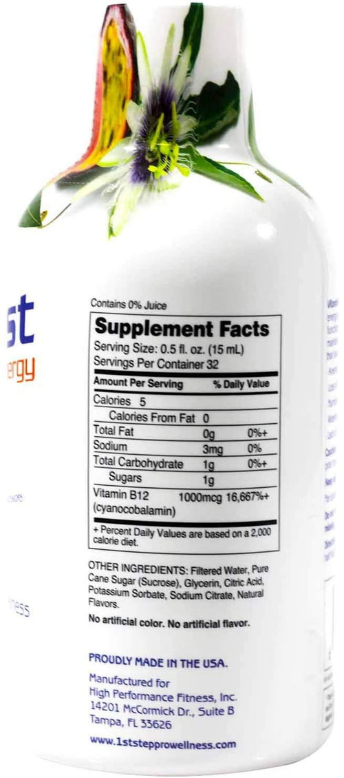 1st Step Liquid B-12 Tropical Blast for Energy - 16 Fl Oz - image 2