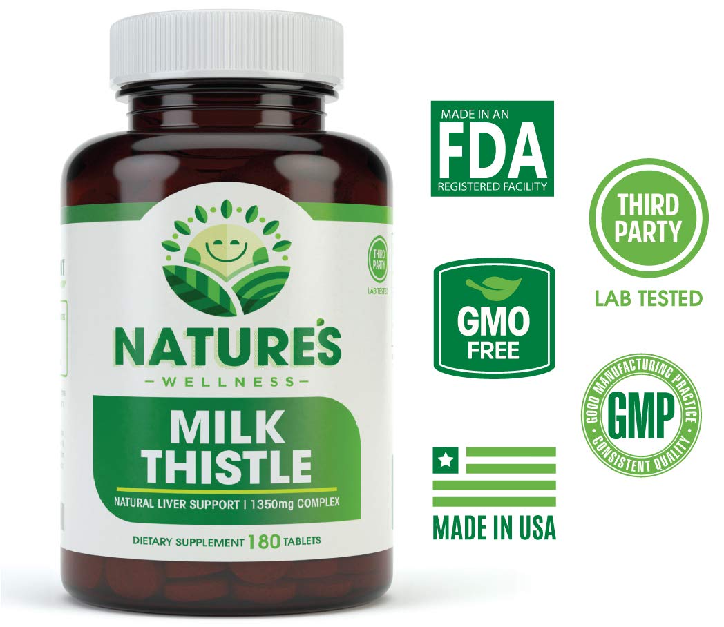 Natures Wellness Milk Thistle Liver Support - 180 Tablets - image 2