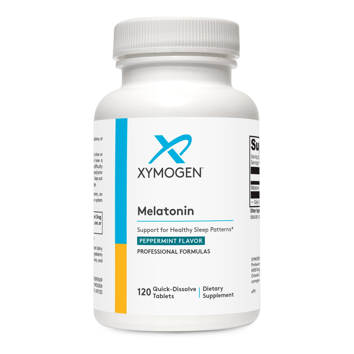 XYMOGEN Melatonin Peppermint Flavour Sleep Support - 120 Tablets
