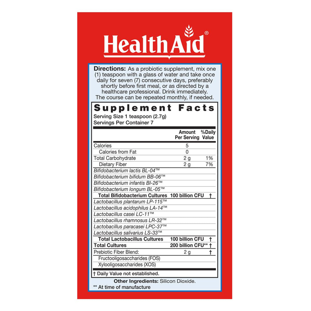 HealthAid 7 Day Probio 200 Billion CFU Probiotic Powder - 1 Ounce - image 3