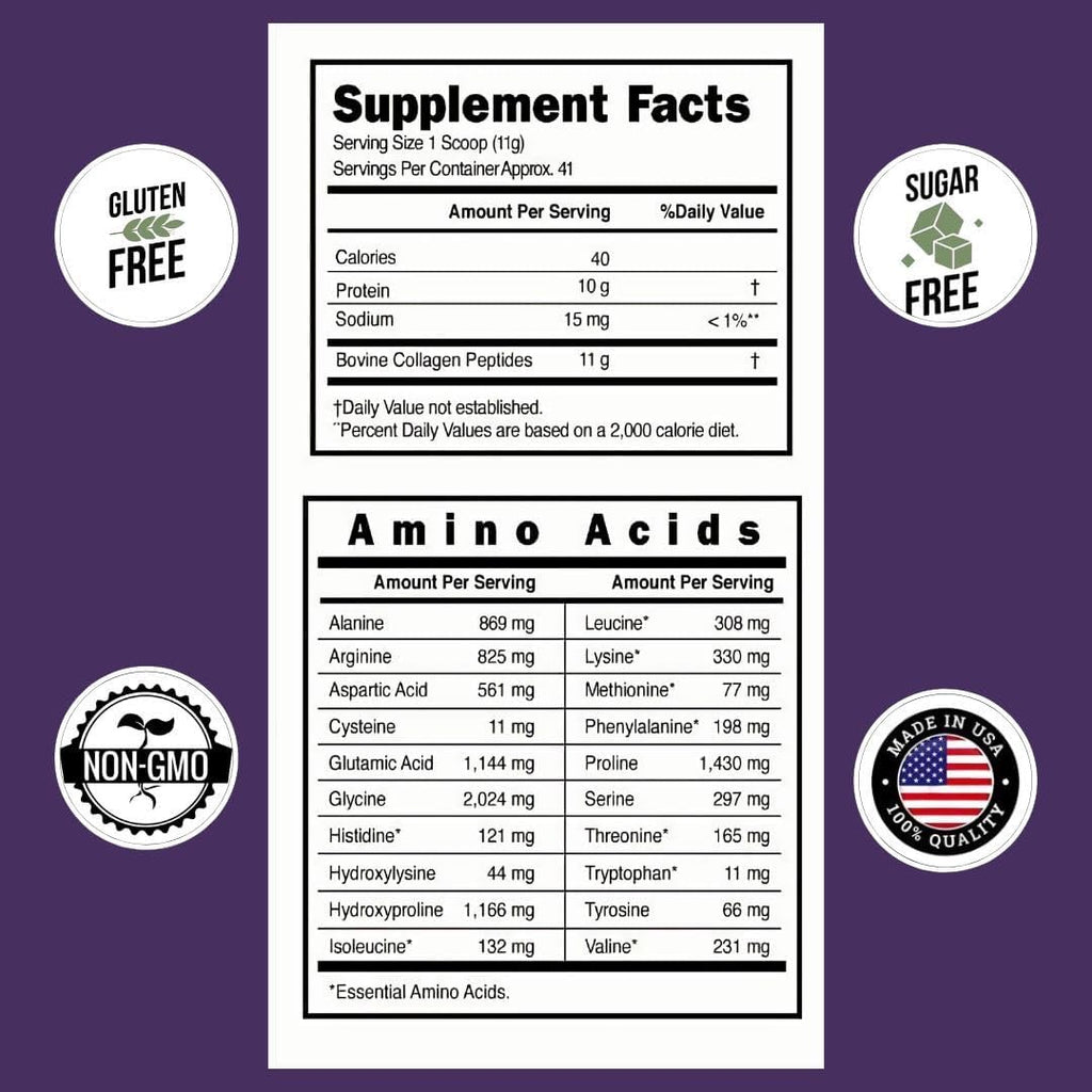 Simply Collagen Hydrolyzed Collagen Peptides Powder Grass-Fed - 41 Servings - image 9