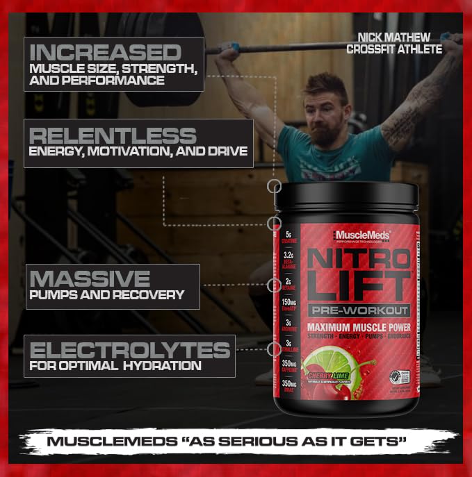 MuscleMeds Nitro Lift Pre Workout Enhance Endurance and Muscle