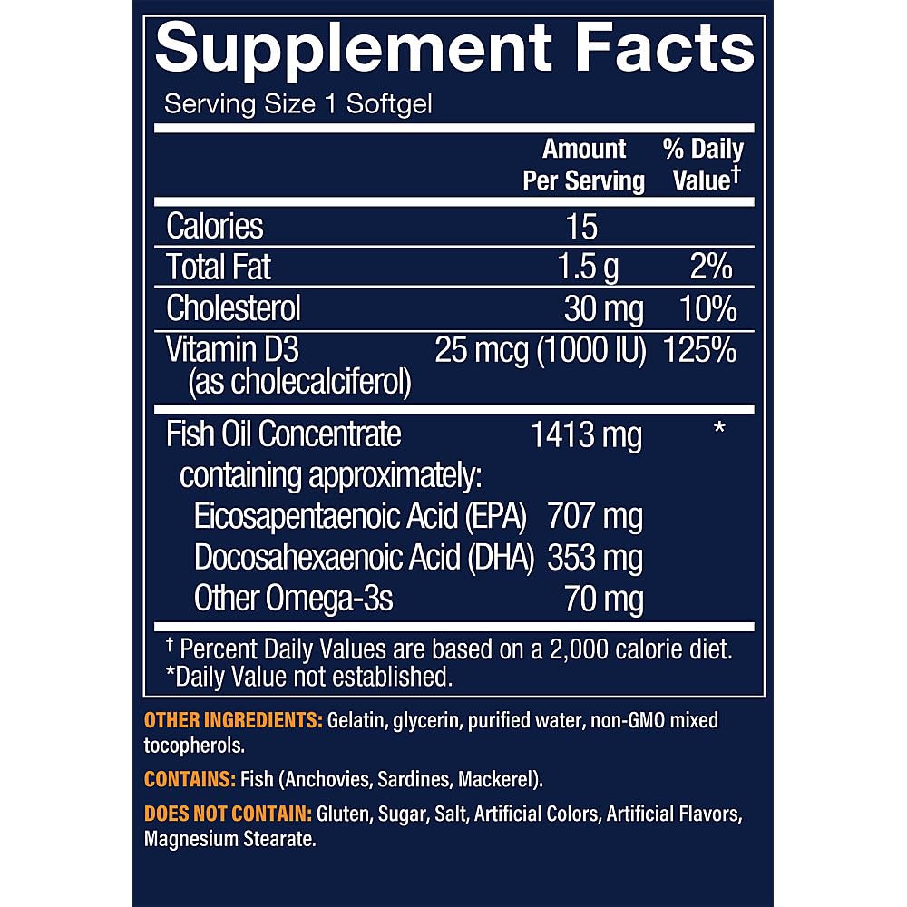 Vthrive Premium Omega-3 Fish Oil with Vitamin D3 - 60 Softgels - image 2