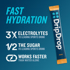 DripDrop Hydration Packets - Single Serve Electrolytes Powder Drink