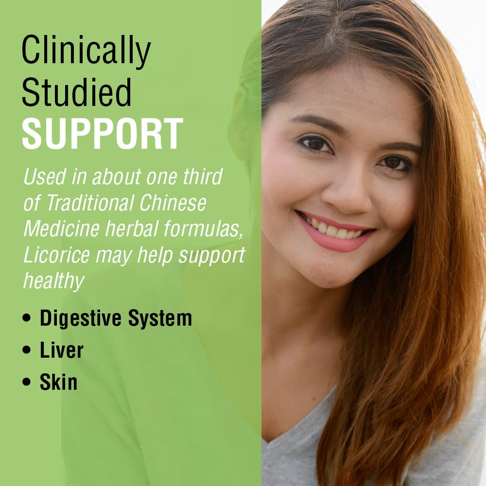 SOLARAY Licorice Root 450mg Digestive & Liver Support - 100 Vegetarian Capsules - image 4