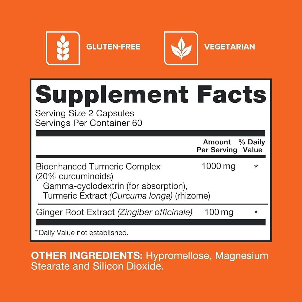 Qunol Turmeric Curcumin 1000mg and Ginger - 120 Capsules - image 4