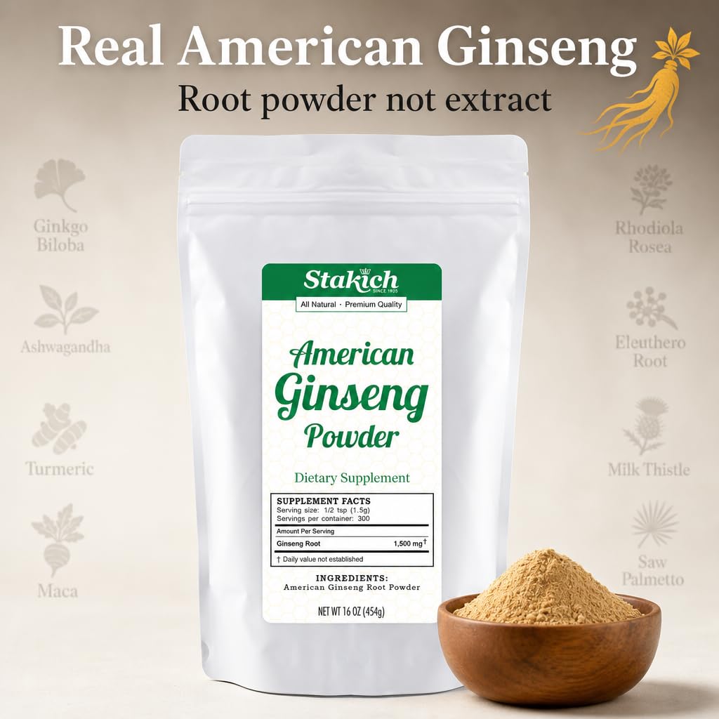 Stakich American Ginseng Root Powder 100% Pure - 1 lb - image 4