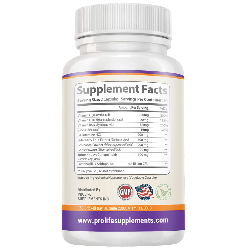 PROLIFE SUPPLEMENTS 10-in-1 Immune Support - 60 Capsules - image 6