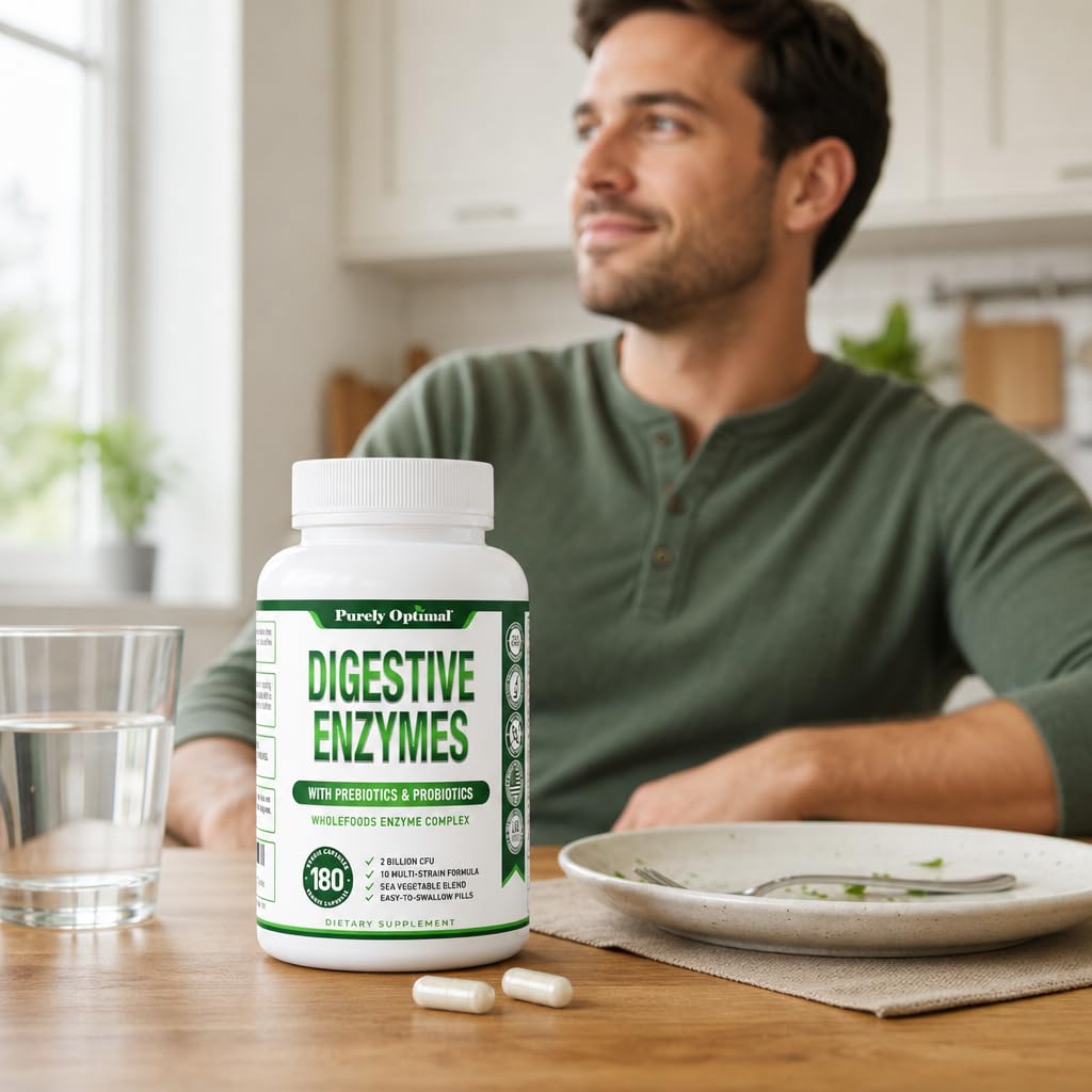 Purely Optimal Digestive Enzymes, Probiotics & Prebiotics - 180 Capsules - image 7