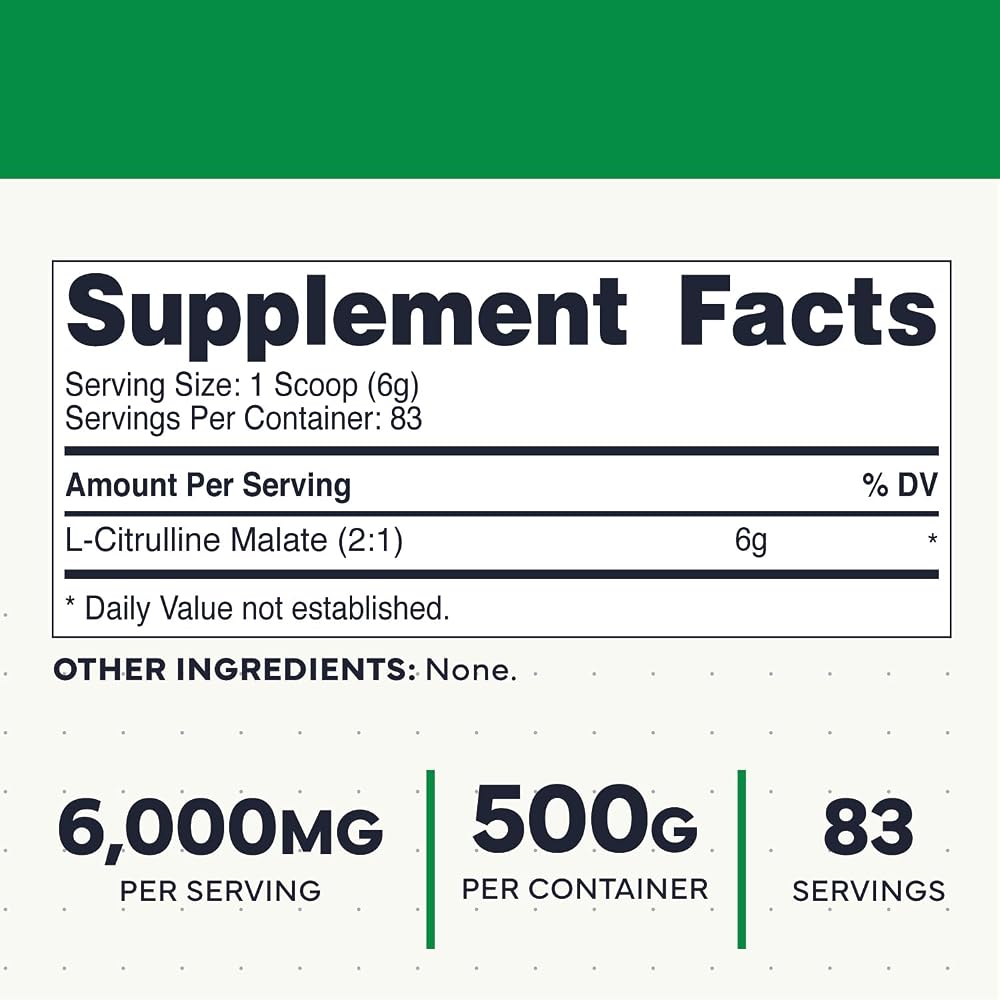 Type Zero Clean L-Citrulline Malate 2:1 Powder - 500g - image 2