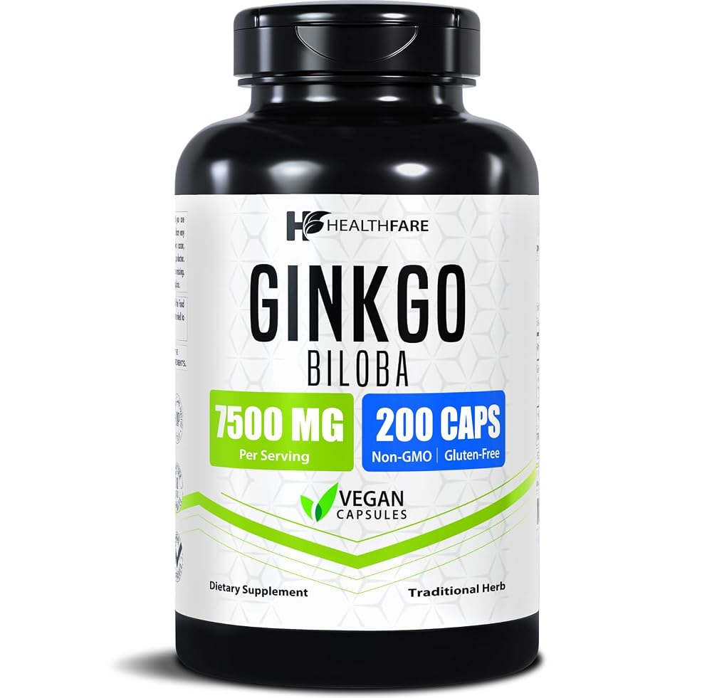 Healthfare Ginkgo Biloba Extract Brain Support - 200 Capsules