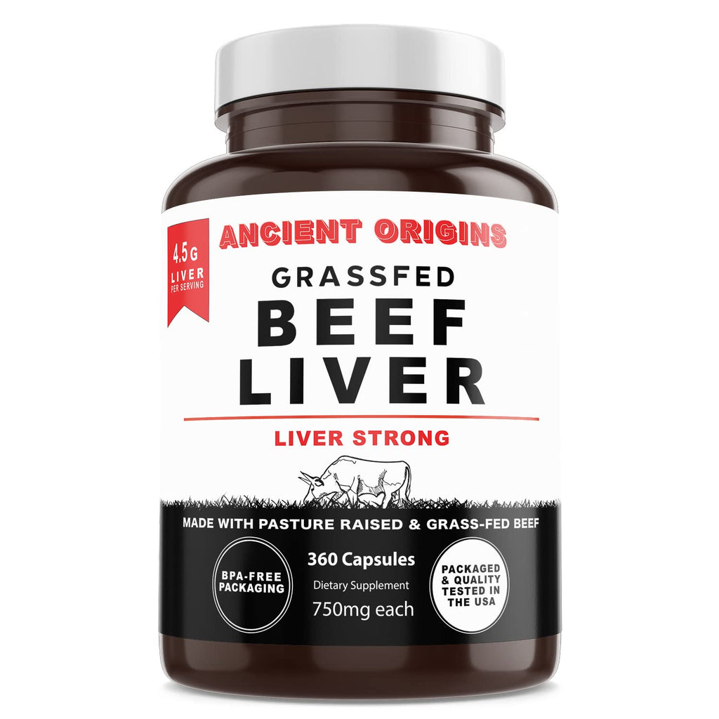 Ancient Origins Grass Fed Beef Liver - 360 Capsules