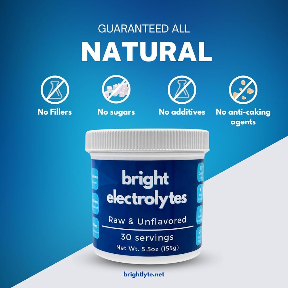 Bright Hydration Electrolyte Powder - Raw & Natural - No Added Flavors