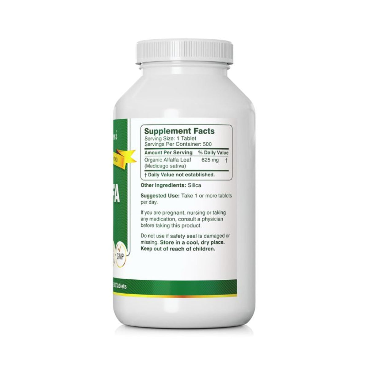 Bernard Jensen's Alfalfa Leaf Tablets 625mg - 500 Tablets - image 4