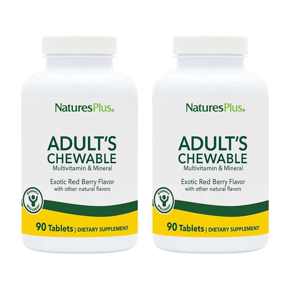 NaturesPlus Adult's Chewable Multivitamin, Red Berry - 180 Tablets