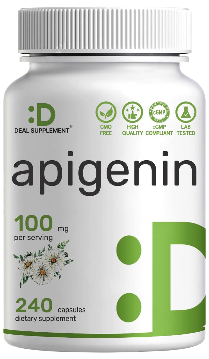 DEAL SUPPLEMENT Apigenin 100mg Chamomile Extract - 240 Capsules