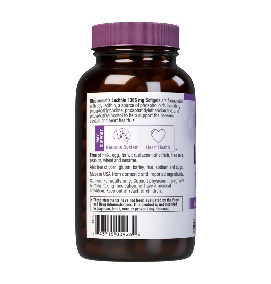 BlueBonnet Nutrition Lecithin 1365 mg - 180 Softgels - image 3