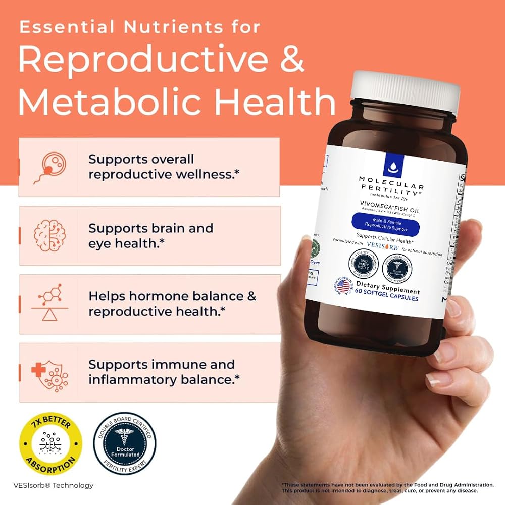 Molecular Fertility VIVOMEGA Fish Oil Omega-3 - 60 Softgels - image 3