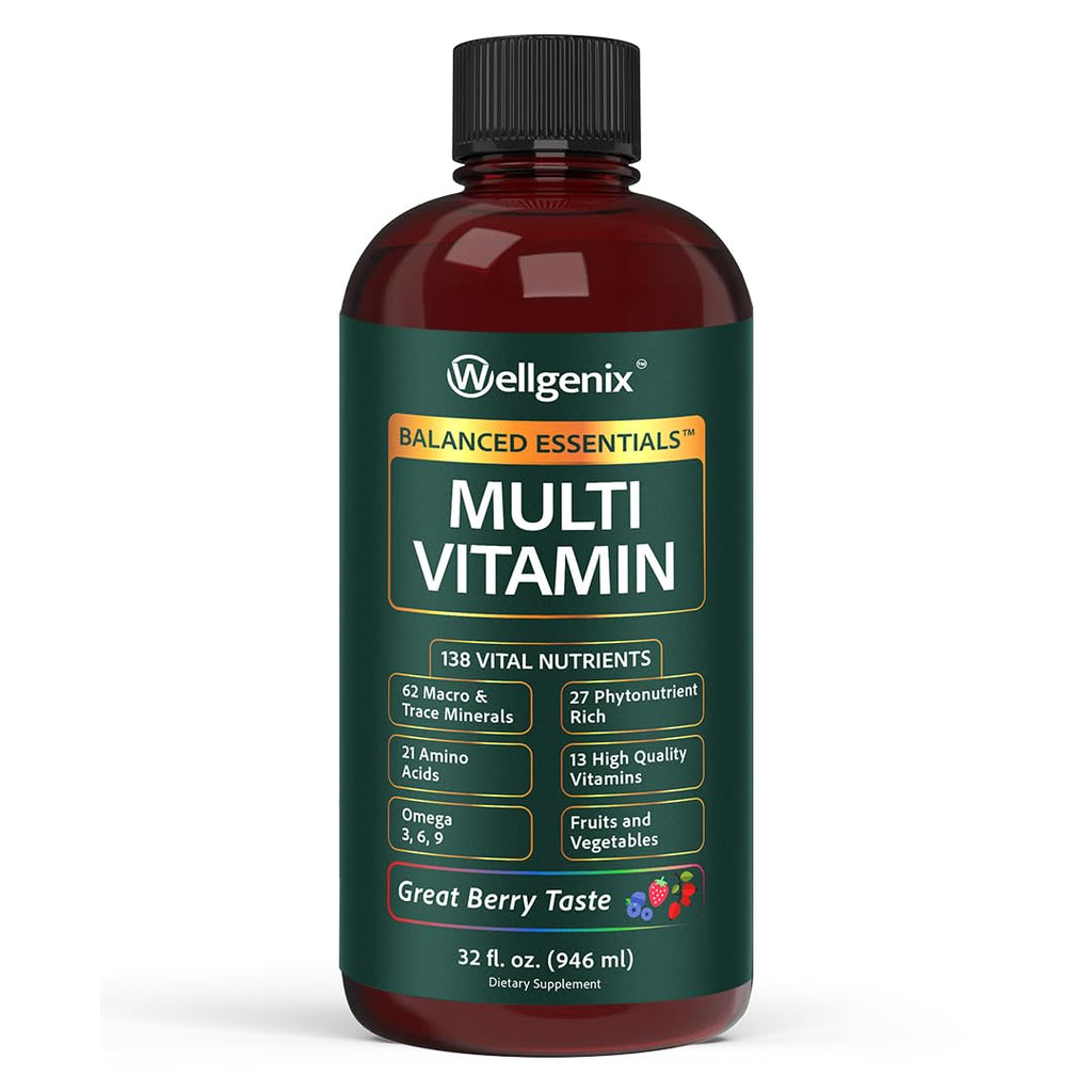 Wellgenix Balanced Essentials Liquid Multivitamin & Minerals - 32 Fl Oz